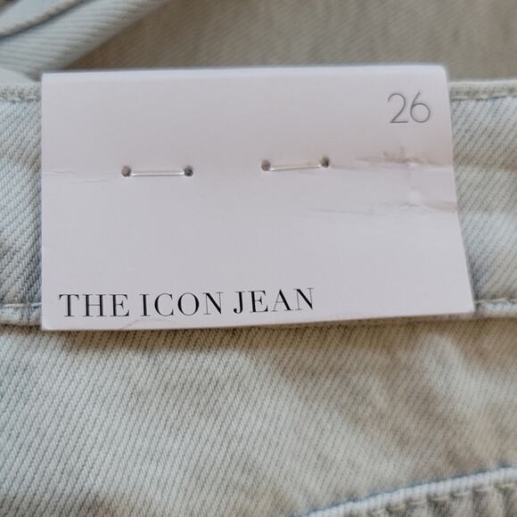 We Wore What THE ICON Jeans 26 High Rise Light Wash Straight Leg Beachy Casual - Picture 5 of 11